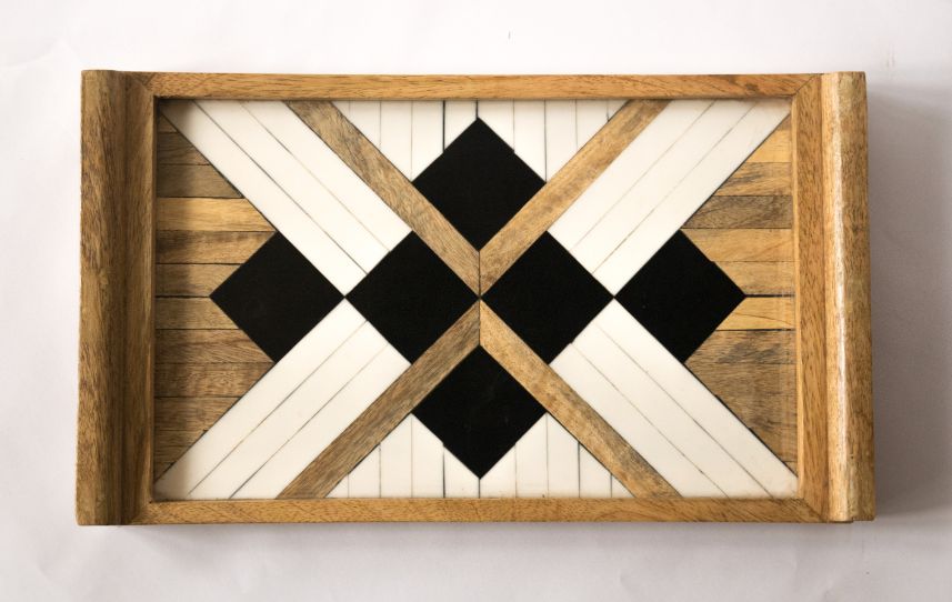 Black & White Serving Tray