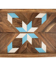 Blue and White Resin Serving Tray