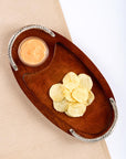 Chip and Dip Plain Oval with Glass Bowl