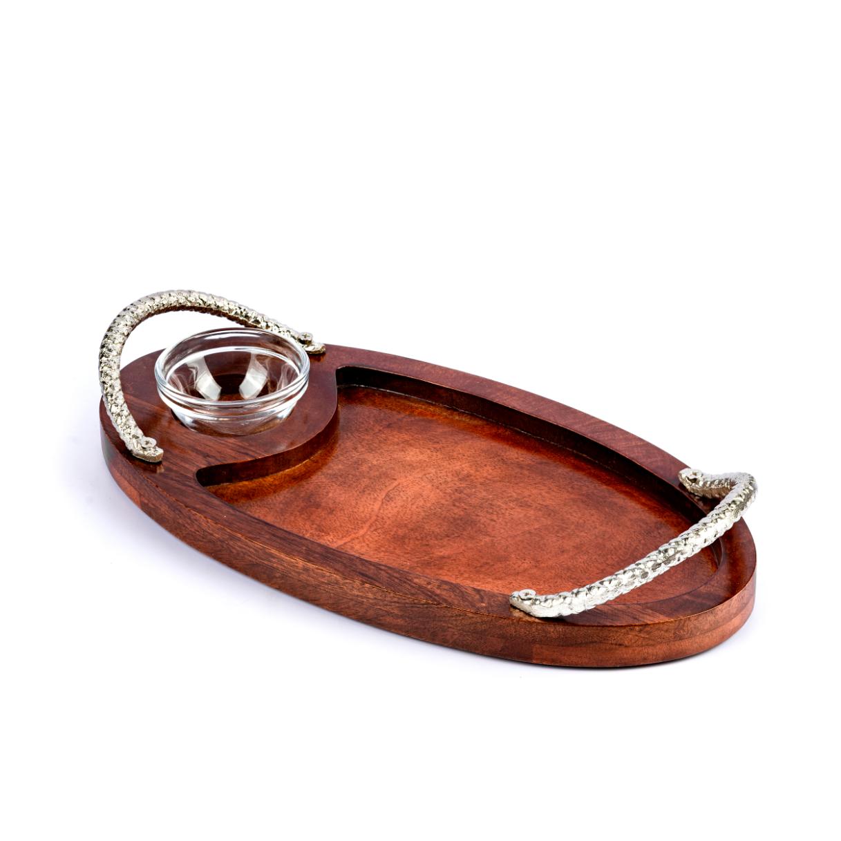 Chip and Dip Plain Oval with Glass Bowl
