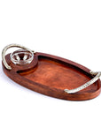 Chip and Dip Plain Oval with Glass Bowl