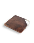 Wooden Cheese Platter Gun Metal with knives