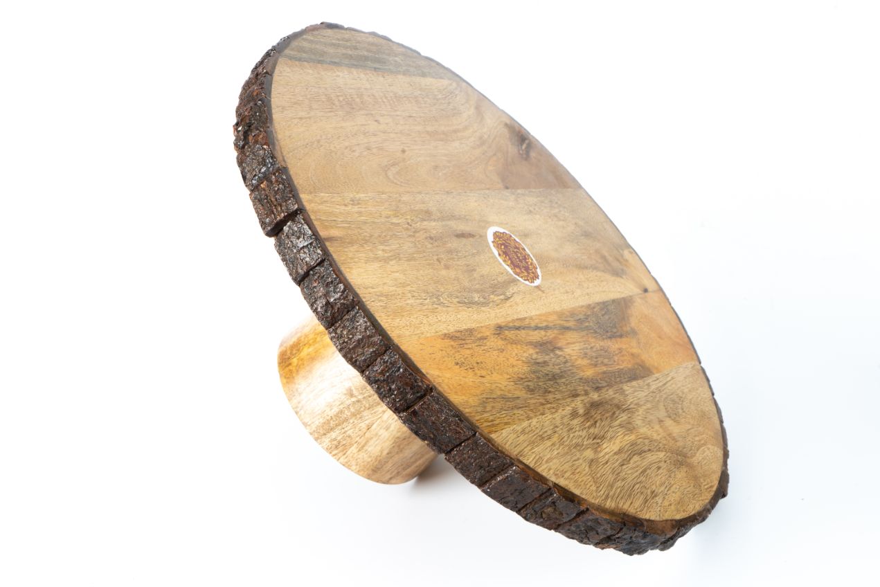 Cake Stand Bark Finish