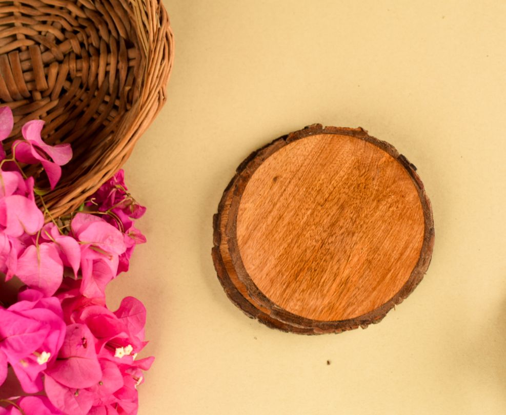 Coasters Wooden Bark