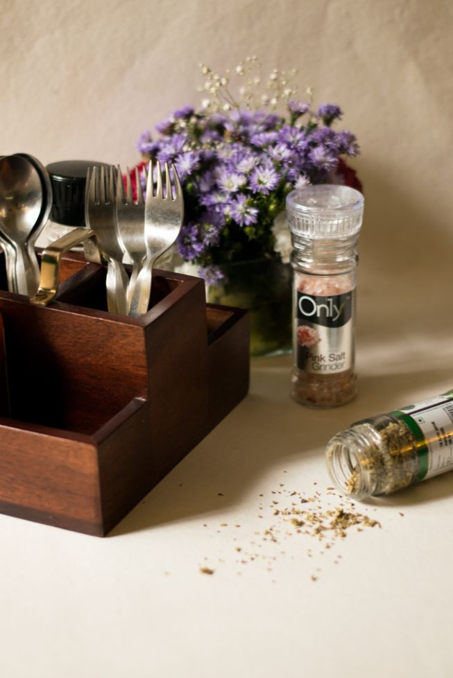 Wooden Condiment Stand Small