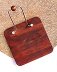 Napkin Holder Wooden Gun Metal