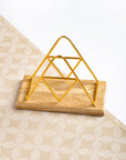 Napkin Holder Wooden Golden Triangle