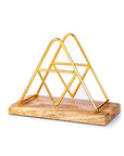 Napkin Holder Wooden Golden Triangle