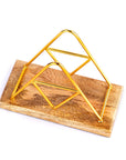 Napkin Holder Wooden Golden Triangle