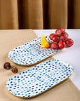 Metal Platter - Shibori - Oval - Set of 2