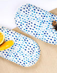 Metal Platter - Shibori - Oval - Set of 2