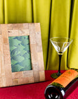 Photo Frame Wood Brass Inlay