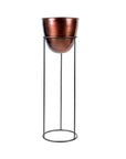 Planter Copper Antique with Black Stand