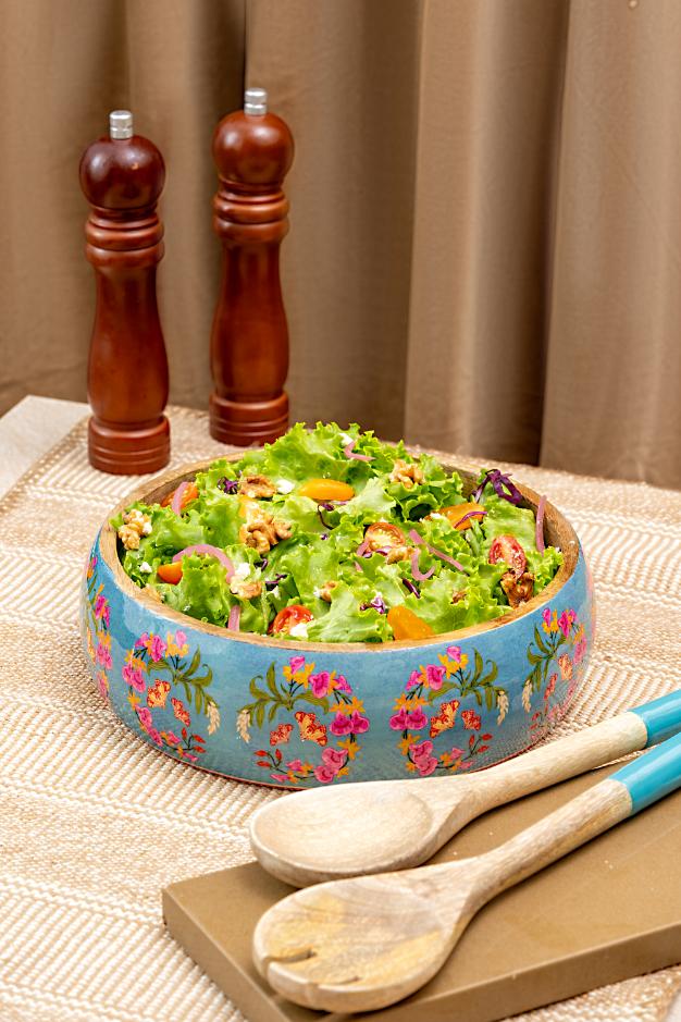 Wooden Salad Bowl + Server Set