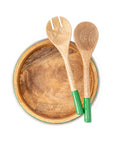 Wooden Salad Bowl + Server Set