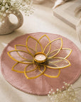 T-Light Holder Metal Floral Diya