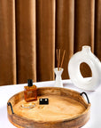 Tray Wooden - Wooden Round D Handle