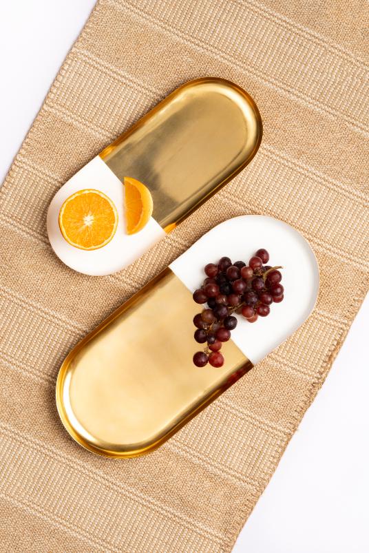 Metal Chalk Tray - Set of 2