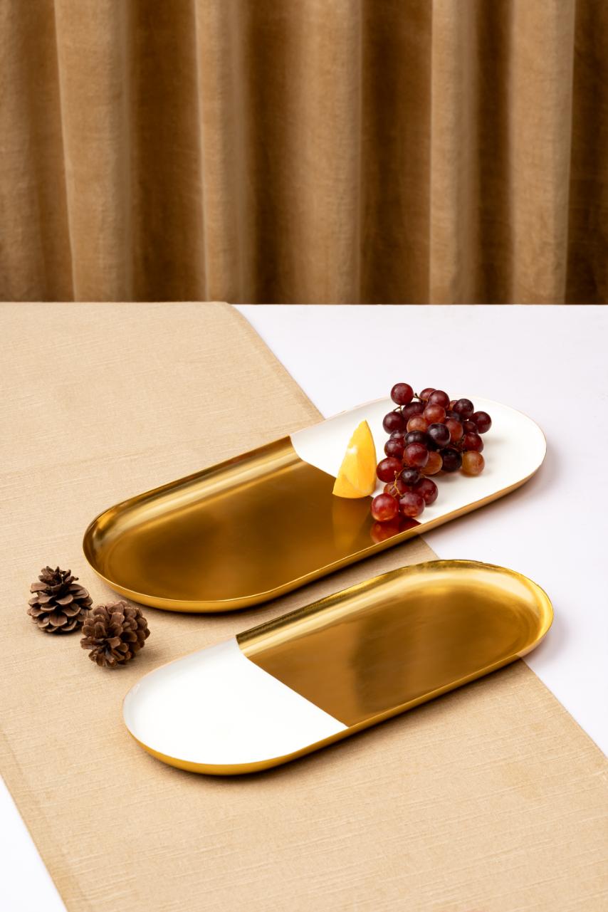 Metal Chalk Tray - Set of 2