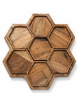 Tray Wooden - Honeycomb