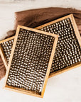 Tray Wooden Hammer Nickel Set of 2