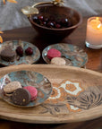 Wooden Platter - Handpainted Floral - Oval