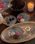 Wooden Platter - Handpainted Floral - Oval