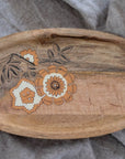 Wooden Platter - Handpainted Floral - Oval