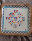 Wooden Platter Jaal Print