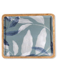 Wooden Platter Leaf Print