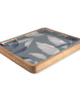 Wooden Platter Leaf Print