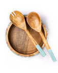 Wooden Salad Bowl + Server Set