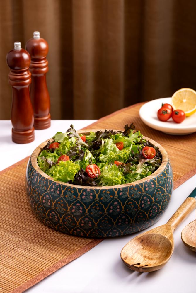 Wooden Salad Bowl + Server Set
