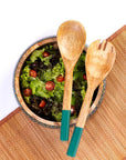 Wooden Salad Bowl + Server Set