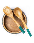 Wooden Salad Bowl + Server Set