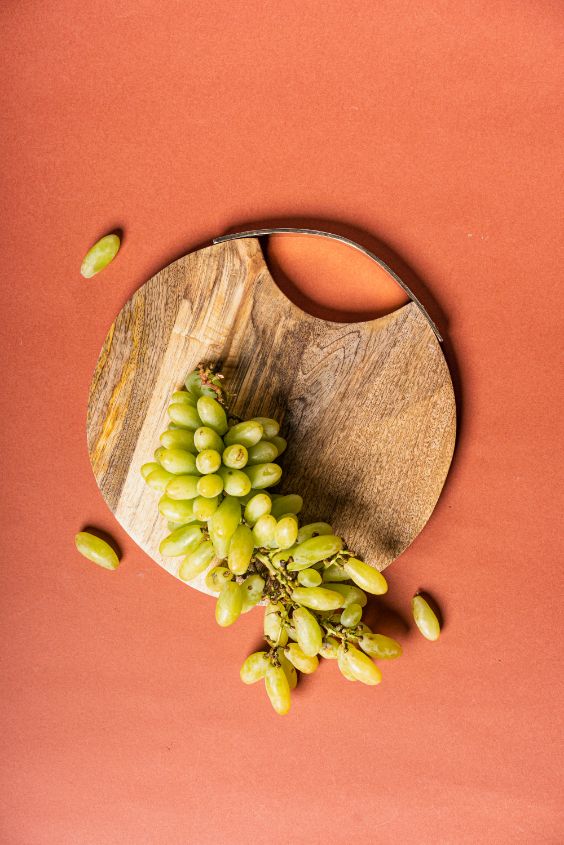 Serving Board Circle with Gold Handle