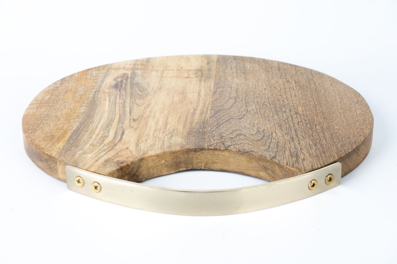 Serving Board Circle with Gold Handle
