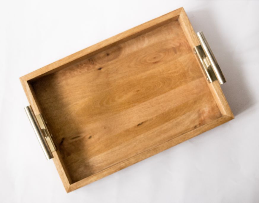 Wooden Tray - Rectangle T-Handle