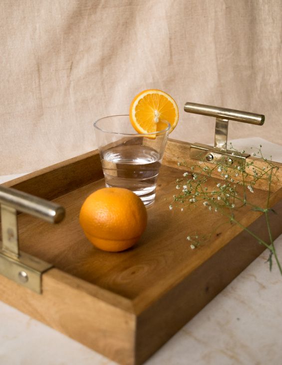 Wooden Tray - Rectangle T-Handle