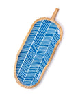 Blue Leaf Wooden Serving Platter
