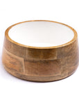 Wooden White Serving Bowl