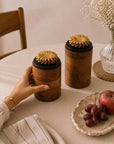 Wooden Canister - Floral