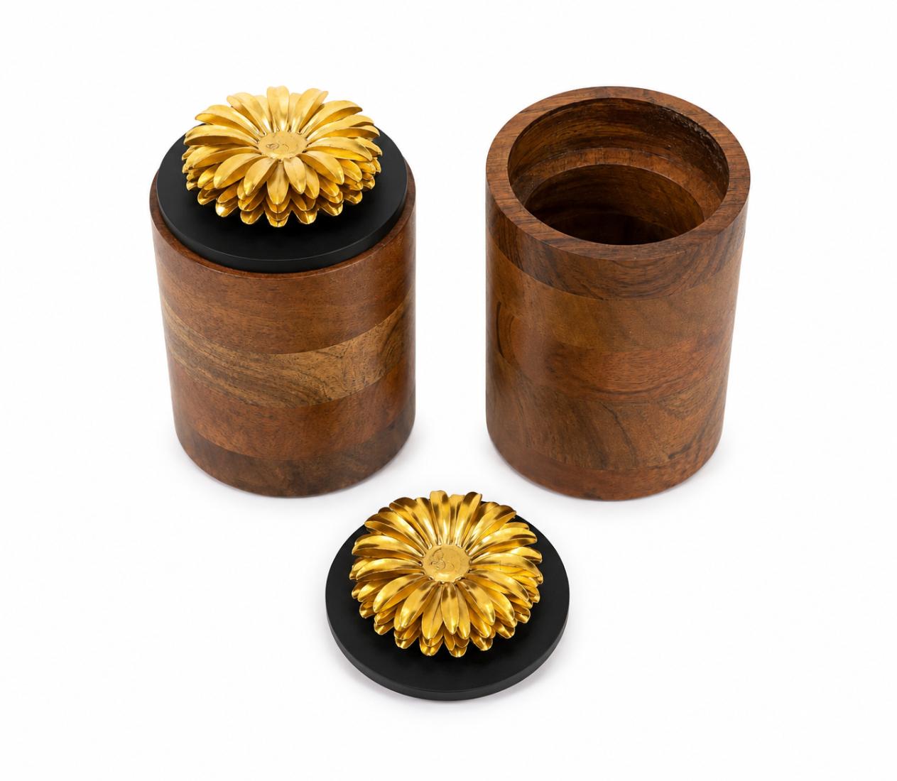 Wooden Canister - Floral