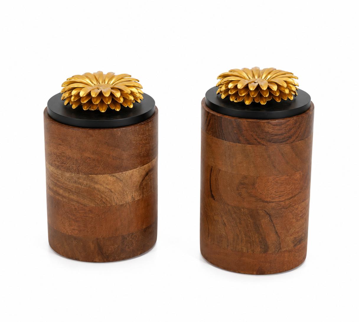 Wooden Canister - Floral
