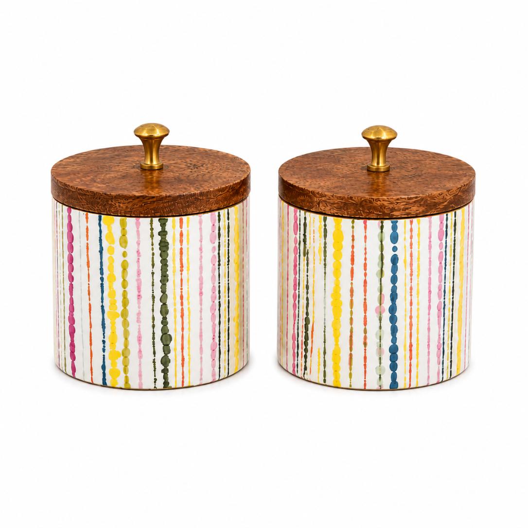 Wooden Canister - Palm Royale