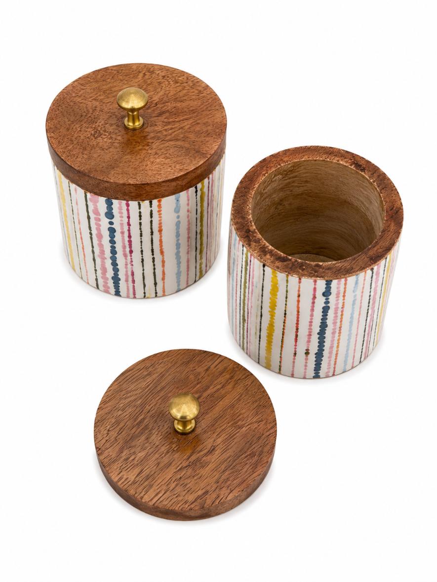 Wooden Canister - Palm Royale
