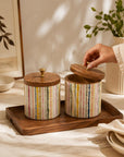Wooden Canister - Palm Royale