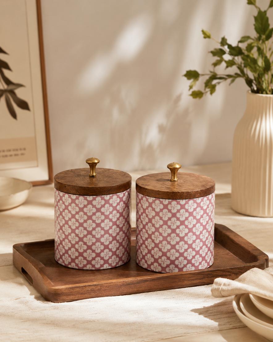 Wooden Canister - Enchanted Garden