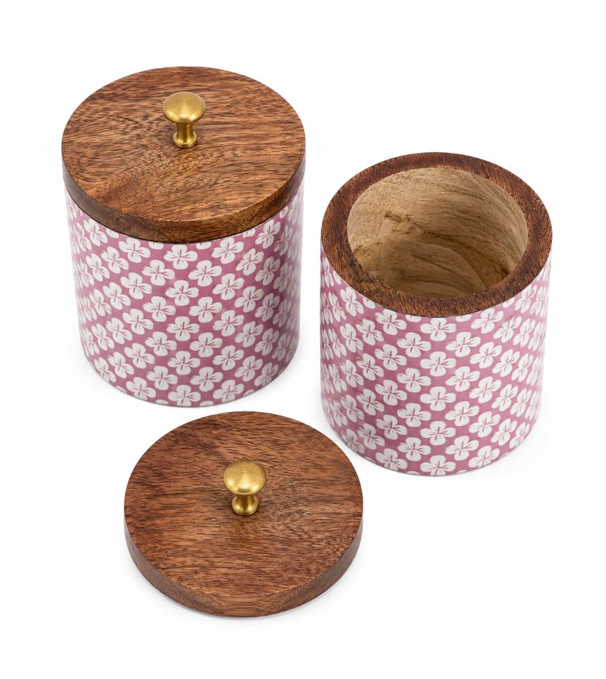 Wooden Canister - Enchanted Garden