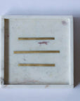 Marble Tray Square White/Brass